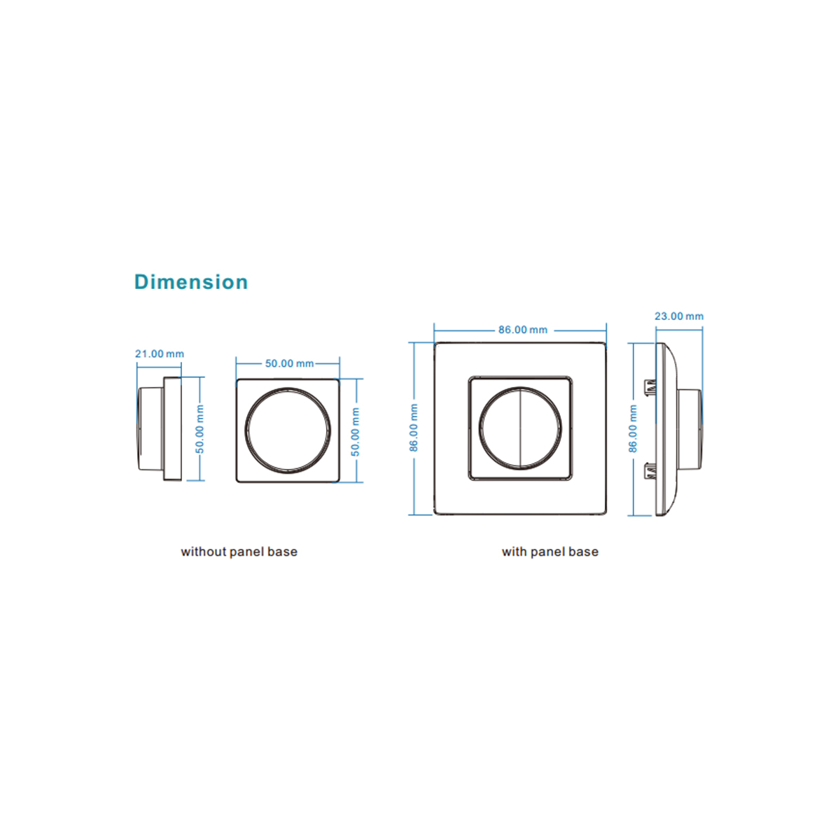 LEDTM® 71443 K1 Mi-BOXER Ασύρματο Επιτοίχιο Χειριστήριο Dimmer RF 2.4Ghz για όλα τα Μονόχρωμα Mi-BOXER Controller DC 3V 1 x CR2032 - IP20 Λευκό Μ8.5 x Π8.5 x Υ2.5cm - 5 Years Warranty - Image 11