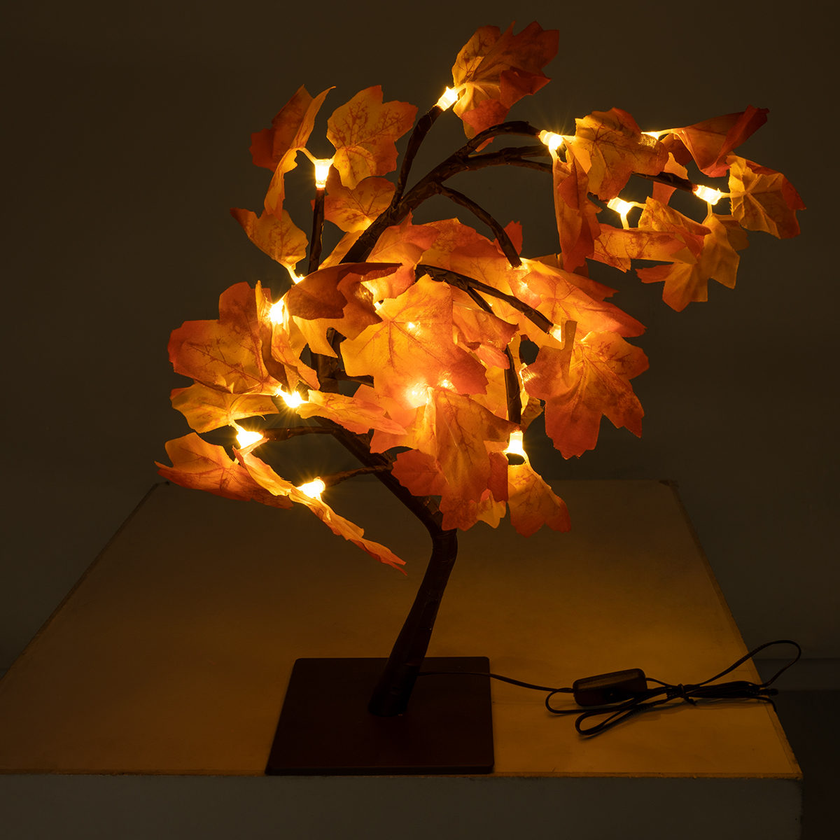 LEDTM® TREEDECO 71586 Μοντέρνο Επιτραπέζιο Φωτιστικό Πορτατίφ LED 2W 100lm 200° DC 5V με USB 2.0 IP20 Θερμό Λευκό 2700K - Πορτοκαλί & Καφέ - Μ30 x Π30 x Υ41cm - 2 Χρόνια Εγγύηση - Image 7
