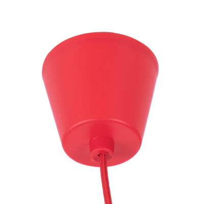 LEDTM® CABLITO 61551 Μοντέρνο Κρεμαστό Φωτιστικό Οροφής Μονόφωτο 1 x E27 Κόκκινο Σιλικόνης Ανάρτηση με Υφασμάτινο Καλώδιο Φ4 x Υ110cm - Image 3