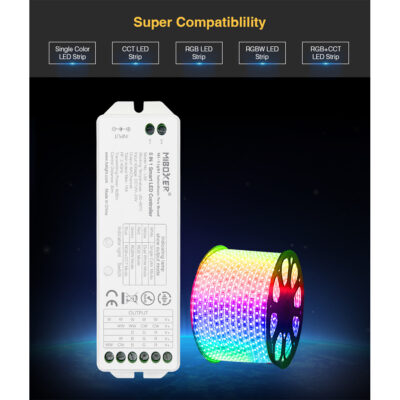LEDTM® 73422 LS2 Mi-BOXER DC RF 2.4Ghz 5 in 1 Dimmer High Speed Controller / Dimmer 5 Καναλιών DC 12-24V 5 x 3A 72W - Max 15A 360W - IP20 RGBW+WW Μ13 x Π5 x Υ2.5cm - 5 Years Warranty - Image 8