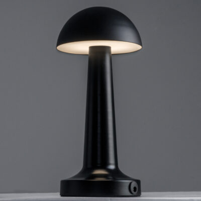 LEDTM® COCO 76509 Επαναφορτιζόμενο Επιτραπέζιο Φωτιστικό Πορτατίφ LED 1.5W 105lm 120° DC 5V IP44 Θερμό Λευκό 2700K Dimmable Μαύρο Αλουμίνιο - Μ10 x Π10 x Υ22cm - 2 Xρόνια Εγγύηση - Image 3