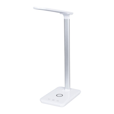 LEDTM® ONO 76532 Μοντέρνο Επιτραπέζιο Φωτιστικό Γραφείου με Ασύρματη Φόρτιση 10W 2A LED 3.5W 350lm 120° DC 5V με USB-C IP20 Ρυθμιζόμενο Λευκό CCT με Αφή 2700K/4500K/6000K Dimmable - Sanan SMD Chip - Λευκό - Μ18 x Π12 x Υ36cm - 2 Χρόνια Εγγύηση - Image 3