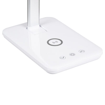 LEDTM® ONO 76532 Μοντέρνο Επιτραπέζιο Φωτιστικό Γραφείου με Ασύρματη Φόρτιση 10W 2A LED 3.5W 350lm 120° DC 5V με USB-C IP20 Ρυθμιζόμενο Λευκό CCT με Αφή 2700K/4500K/6000K Dimmable - Sanan SMD Chip - Λευκό - Μ18 x Π12 x Υ36cm - 2 Χρόνια Εγγύηση - Image 6