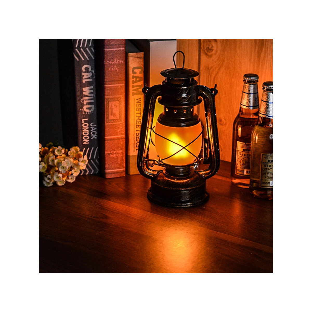 LEDTM® FIREWATCH 76547 Διακοσμητικό Φαναράκι LED 10W 500lm 360° Επαναφορτιζόμενο DC 5V με Μπαταρίες 2x18650 IP20 Ultra Θερμό Λευκό 1800K - Μ15 x Π11.5 x Υ23.5cm - 2 Χρόνια Εγγύηση - Image 9