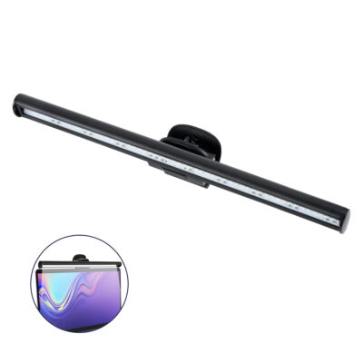 LEDTM® 76552 E-READING LIGHT Φωτιστικό Οθόνης με Χειριστήριο LED 5W 565lm 120° DC 5V IP20 CCT Θερμό Λευκό 2700K - Φυσικό Λευκό 4500K - Ψυχρό Λευκό 6000K Dimmable Μαύρο Πλαστικό Μ26 x Π4.5 x Υ4.5cm - 2 Xρόνια Εγγύηση