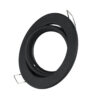 LEDTM® DELTA 77815 Χωνευτό Κινούμενο Στρόγγυλο Σποτ Οροφής για Λάμπα MR16 με Βάση GU5.3 ή GU10 - IP20 - Μεταλλικό - Φ92 x Υ28mm- Μαύρο - 5 Χρόνια Εγγύηση