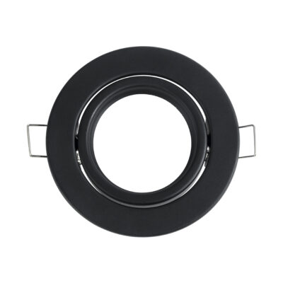 LEDTM® DELTA 77815 Χωνευτό Κινούμενο Στρόγγυλο Σποτ Οροφής για Λάμπα MR16 με Βάση GU5.3 ή GU10 - IP20 - Μεταλλικό - Φ92 x Υ28mm- Μαύρο - 5 Χρόνια Εγγύηση - Image 3