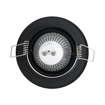 LEDTM® DELTA 77815 Χωνευτό Κινούμενο Στρόγγυλο Σποτ Οροφής για Λάμπα MR16 με Βάση GU5.3 ή GU10 - IP20 - Μεταλλικό - Φ92 x Υ28mm- Μαύρο - 5 Χρόνια Εγγύηση - Image 6