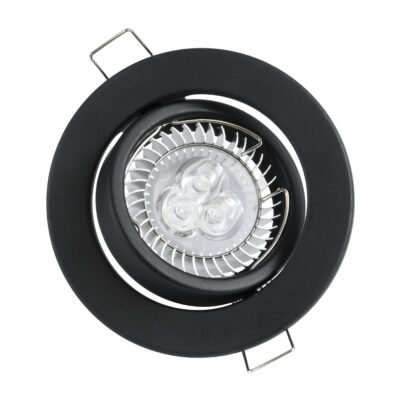 LEDTM® DELTA 77815 Χωνευτό Κινούμενο Στρόγγυλο Σποτ Οροφής για Λάμπα MR16 με Βάση GU5.3 ή GU10 - IP20 - Μεταλλικό - Φ92 x Υ28mm- Μαύρο - 5 Χρόνια Εγγύηση - Image 8