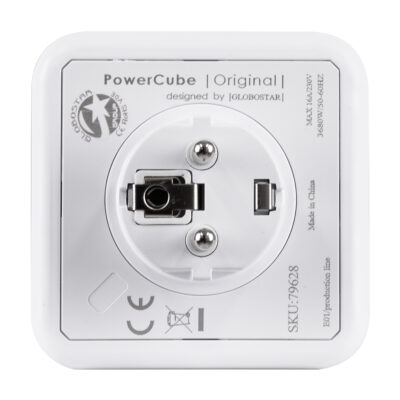 LEDTM® TRAVEL PowerCube PRO Certified 79628 Πολύπριζο 5 Θέσεων με 5 Πρίζες Ασφαλείας Childproof EU Schuko AC 220-240V Μ7.5 x Π11.5 x Υ7.5 - Λευκό με Κόκκινο - Max Load 3680W/16A - Image 9