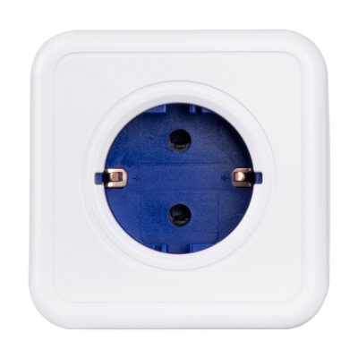 LEDTM® TRAVEL PowerCube PRO Certified 79629 Πολύπριζο 5 Θέσεων με 5 Πρίζες Ασφαλείας Childproof EU Schuko AC 220-240V Μ7.5 x Π11.5 x Υ7.5 - Λευκό με Μπλε - Max Load 3680W/16A - Image 8