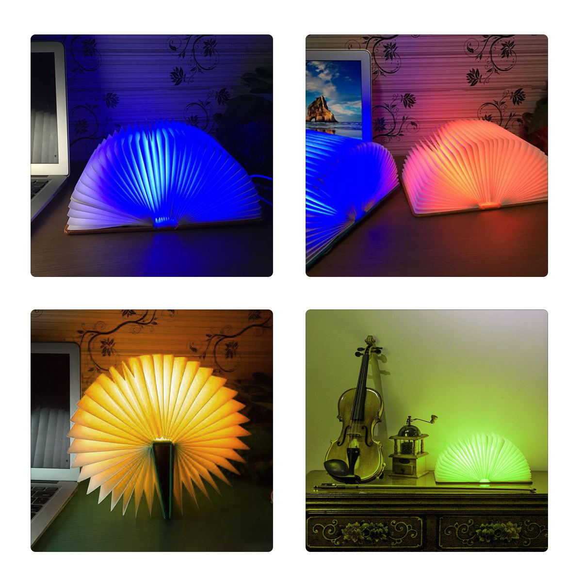 LEDTM® BOOKDECO 79636 Μοντέρνο Επιτραπέζιο Φωτιστικό Πορτατίφ LED 4W 250lm 180° DC 5V με USB 2.0 & Επαναφορτιζόμενη Μπαταρία Li-ion 3.2V 1000mAh IP20 Πολύχρωμο RGB - Μπεζ - Μ21.5 x Π16.5 x Υ2.2cm - 2 Χρόνια Εγγύηση - Image 14