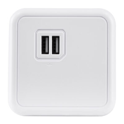 LEDTM® TRAVEL PowerCube PRO Certified 79639 Πολύπριζο 6 Θέσεων με 1.5m Kαλώδιο - 4 Πρίζες Ασφαλείας Childproof EU Schuko AC 220-240V & 2 Πρίζες USB Max 2.1A/DC 5V Μ7.5 x Π7.5 x Υ7.5 - Λευκό με Γκρι - Max Load 3680W/16A - Image 8