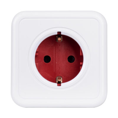 LEDTM® TRAVEL PowerCube PRO Certified 79645 Πολύπριζο 5 Θέσεων με 1.5m Kαλώδιο - 5 Πρίζες Ασφαλείας Childproof EU Schuko AC 220-240V Μ7.5 x Π11.5 x Υ7.5 - Λευκό με Κόκκινο - Max Load 3680W/16A - Image 7