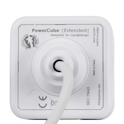 LEDTM® TRAVEL PowerCube PRO Certified 79645 Πολύπριζο 5 Θέσεων με 1.5m Kαλώδιο - 5 Πρίζες Ασφαλείας Childproof EU Schuko AC 220-240V Μ7.5 x Π11.5 x Υ7.5 - Λευκό με Κόκκινο - Max Load 3680W/16A - Image 9