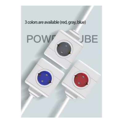 LEDTM® TRAVEL PowerCube PRO Certified 79639 Πολύπριζο 6 Θέσεων με 1.5m Kαλώδιο - 4 Πρίζες Ασφαλείας Childproof EU Schuko AC 220-240V & 2 Πρίζες USB Max 2.1A/DC 5V Μ7.5 x Π7.5 x Υ7.5 - Λευκό με Γκρι - Max Load 3680W/16A - Image 14