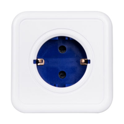 LEDTM® TRAVEL PowerCube PRO Certified 79646 Πολύπριζο 5 Θέσεων με 1.5m Kαλώδιο - 5 Πρίζες Ασφαλείας Childproof EU Schuko AC 220-240V Μ7.5 x Π11.5 x Υ7.5 - Λευκό με Μπλε - Max Load 3680W/16A - Image 7