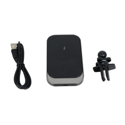 LEDTM® 79695 Μαγνητική Βάση Κινητού Αυτοκινήτου Max 15W USB σε USB Type-C με Κλιπ στον Αεραγωγό - Ασύρματη Φόρτιση MagSafe QuickCharge 3.0 - Image 7
