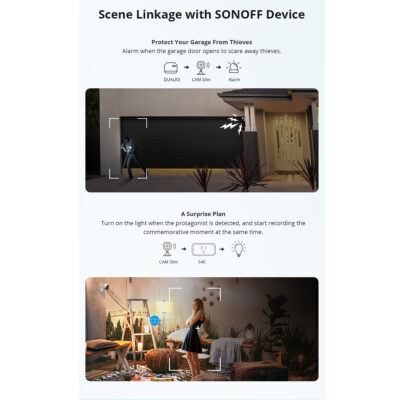 LEDTM® 80105 SONOFF S-CAM Slim Smart Home Security Camera WiFi 2.4GHz 1080P 130° Two Way Audio - Local & Cloud Storage - Nigh Vision - Motion Detection - Motion Alarm DC 5V 1A - Image 10