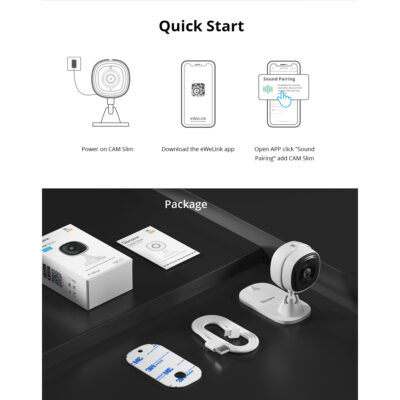 LEDTM® 80105 SONOFF S-CAM Slim Smart Home Security Camera WiFi 2.4GHz 1080P 130° Two Way Audio - Local & Cloud Storage - Nigh Vision - Motion Detection - Motion Alarm DC 5V 1A - Image 13