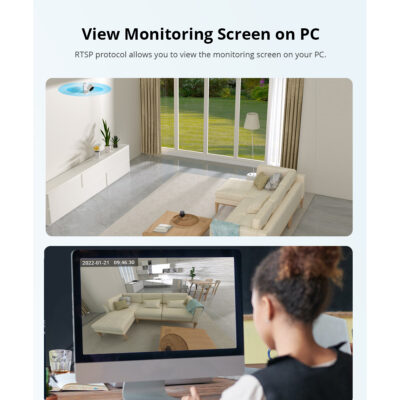 LEDTM® 80105 SONOFF S-CAM Slim Smart Home Security Camera WiFi 2.4GHz 1080P 130° Two Way Audio - Local & Cloud Storage - Nigh Vision - Motion Detection - Motion Alarm DC 5V 1A - Image 9