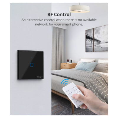 LEDTM® 80131  SONOFF T2EU2C-RF - 433MHz Wireless Smart Wall Touch Button Switch AC 100-240V Max 4A (2A/Way) 2 Way - RF Series - Image 9