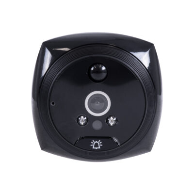 LEDTM® 86063 Επαναφορτιζόμενη Ψηφιακή Έξυπνη Camera Εξώπορτας 90° Μοιρών με Έγχρωμη Οθόνη 4.1" Inches - USB - Νυχτερινή Όραση με LED IR - Κουδούνι - Μαύρο - Image 7
