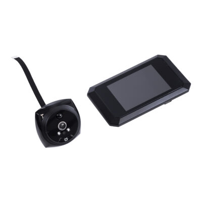LEDTM® 86063 Επαναφορτιζόμενη Ψηφιακή Έξυπνη Camera Εξώπορτας 90° Μοιρών με Έγχρωμη Οθόνη 4.1" Inches - USB - Νυχτερινή Όραση με LED IR - Κουδούνι - Μαύρο - Image 8