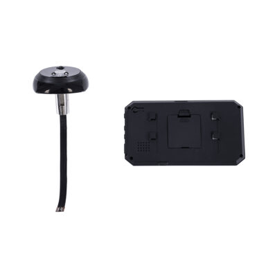 LEDTM® 86063 Επαναφορτιζόμενη Ψηφιακή Έξυπνη Camera Εξώπορτας 90° Μοιρών με Έγχρωμη Οθόνη 4.1" Inches - USB - Νυχτερινή Όραση με LED IR - Κουδούνι - Μαύρο - Image 9