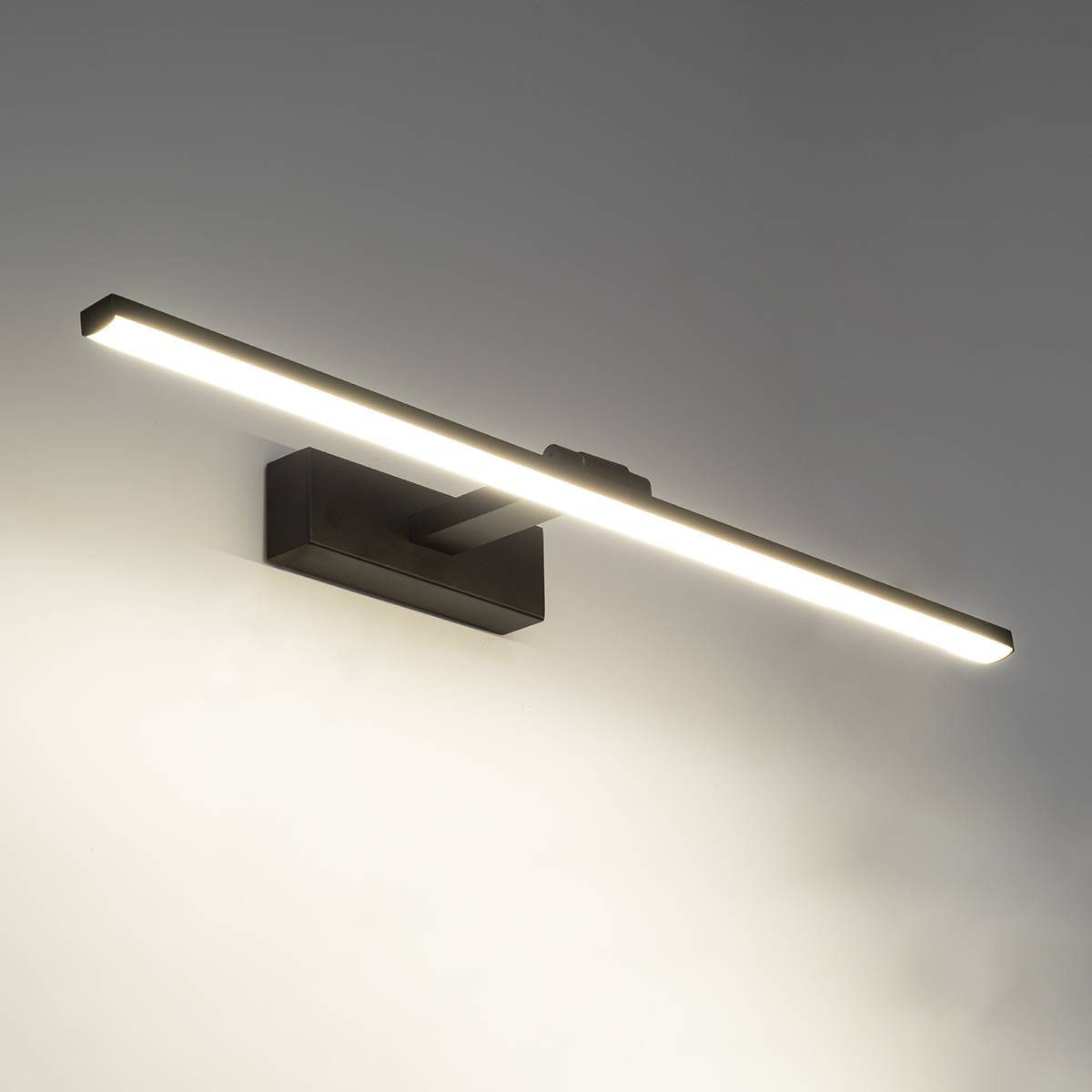 LEDTM® ELLIS 60444 Μοντέρνο Φωτιστικό Τοίχου - Απλίκα Καθρέπτη Μπάνιου LED 12W 1400lm 120° AC 220-240V IP44 Φυσικό Λευκό 4500K - Lumileds SMD Chip & TÜV SÜD Driver - Μαύρο Ματ - Μ60 x Π16 x Υ6cm - 3 Χρόνια Εγγύηση - Image 10