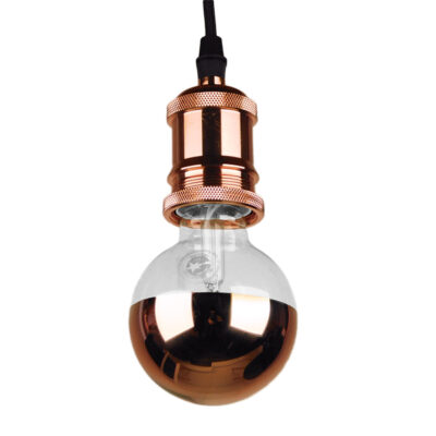 Alternative view of LEDTM® SUSPENS 90012 Μοντέρνο Κρεμαστό Φωτιστικό Οροφής με Ντουί 1 x E27 AC 220-240V IP20 - Μαύρο & Χάλκινο - Μ10 x Π10 x Υ88cm