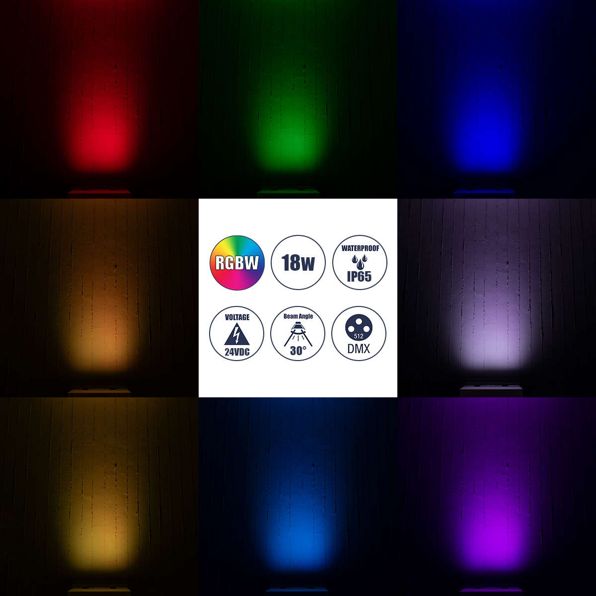 LEDTM® WASHERMARGO 90177 Μπάρα Φωτισμού Wall Washer LED 18W 1530lm 30° DC 24V Αδιάβροχο IP65 Πολύχρωμο RGBW Dimmable DMX512 - Bridgelux SMD Chip - Γκρι Ανθρακί - Μ50 x Π4 x Υ5cm - 3 Χρόνια Εγγύηση - Image 10