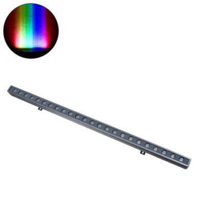 LEDTM® WASHER-FAIA 90185 Μπάρα Φωτισμού Wall Washer με Αντιθαμβωτική Γρίλια LED 36W 3780lm 30° DC 24V Αδιάβροχο IP65 Πολύχρωμο RGBW Dimmable DMX512 - Γκρι Ανθρακί - Μ100 x Π4 x Υ5cm - 3 Χρόνια Εγγύηση