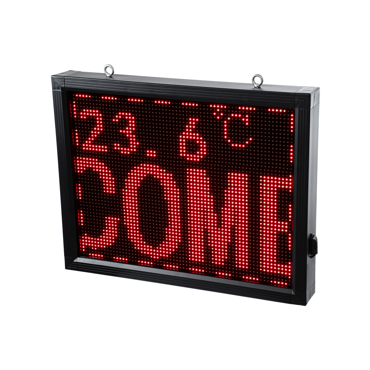 LEDTM® DISPLAY 90286 Κυλιόμενη Ψηφιακή Επιγραφή 64x48cm P10 Μονής Όψης LED AC 220-240V Αδιάβροχο IP65 Κόκκινο - WiFi Control μέσω FK APP - Αισθητήρας Θερμοκρασίας & Υγρασίας - Μ72 x Π9 x Υ56cm - 2 Χρόνια Εγγύηση - Image 8