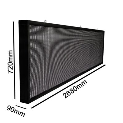 LEDTM®DISPLAY 90294 Κυλιόμενη Ψηφιακή Επιγραφή P10 Μονής Όψης LED AC 220-240V Αδιάβροχο IP65 Πορτοκαλί - WiFi Control μέσω FK APP - Αισθητήρας Θερμοκρασίας & Υγρασίας - Μ264 x Π9 x Υ72cm - 2 Χρόνια Εγγύηση - Image 6