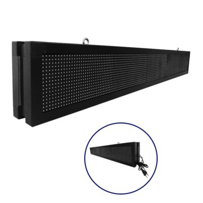LEDTM®DISPLAY 90314 Κυλιόμενη Ψηφιακή Επιγραφή P10 Διπλής Όψης LED AC 220-240V Αδιάβροχο IP65 Πορτοκαλί - WiFi Control μέσω FK APP - Αισθητήρας Θερμοκρασίας & Υγρασίας - Μ168 x Π12 x Υ24cm - 2 Χρόνια Εγγύηση