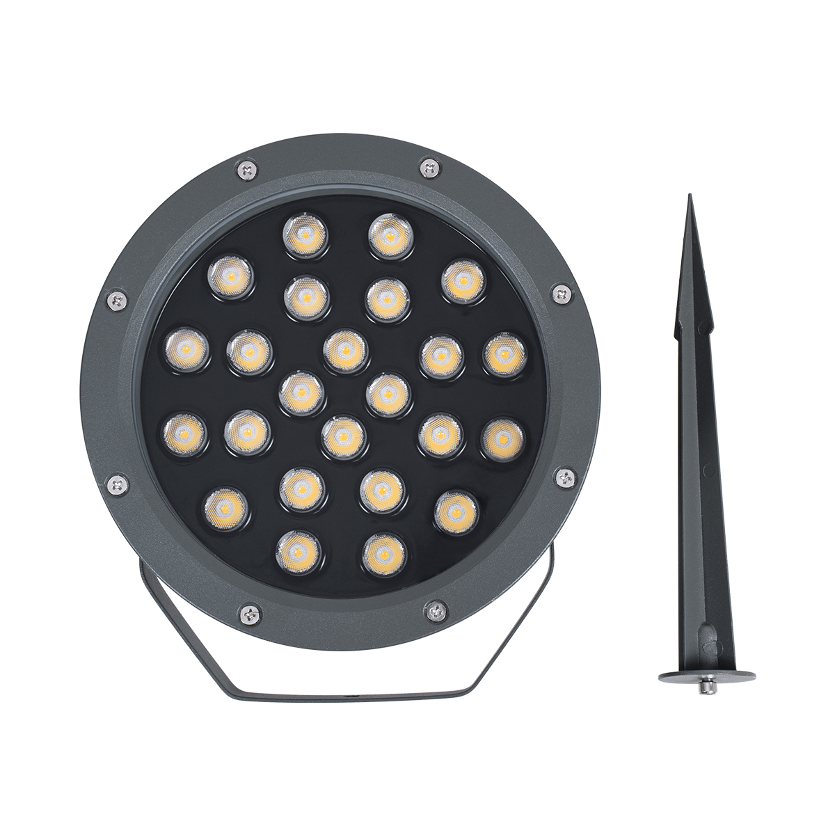 LEDTM® TREELIGHT-RIVA 90365 Σποτ Φωτισμού Ειδικό για Φυτά - Δέντρα με Βάση Κήπου / Καρφωτό LED 24W 2280lm 10° DC 24V Αδιάβροχο IP67 Φ20.5 x Υ6.5cm Φυσικό Λευκό 4500K - Γκρι Ανθρακί - 3 Years Warranty - Image 11