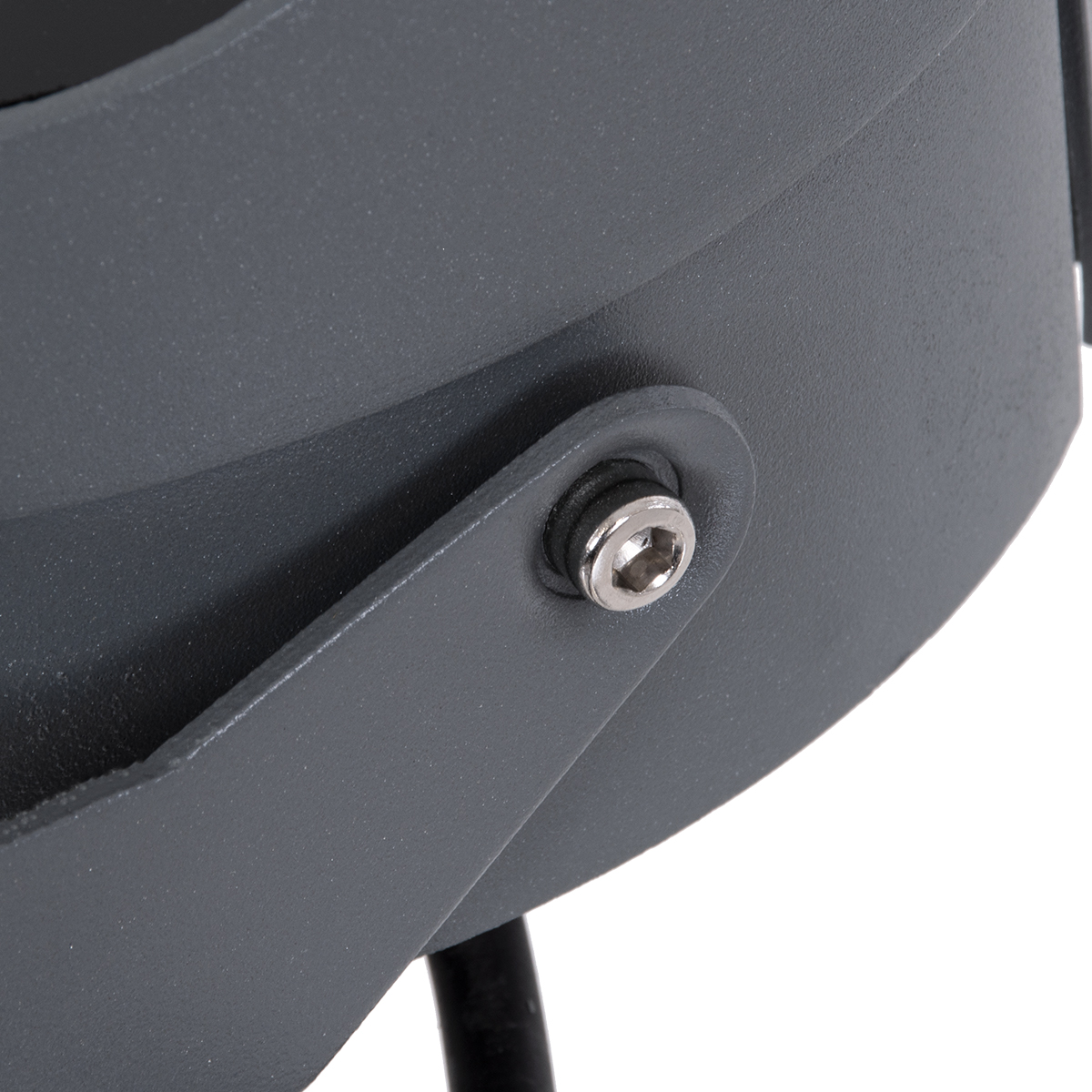 LEDTM® FLOODNIGMA 90396 Προβολέας Σποτ Wall Washer με Αντιθαμβωτική Γρίλια LED 24W 1920lm 30° DC 24V Αδιάβροχο IP65 Πολύχρωμο RGBW Dimmable DMX512 - Bridgelux SMD Chip - Γκρι Ανθρακί - Μ15 x Π15 x Υ9.1cm - 3 Χρόνια Εγγύηση - Image 10
