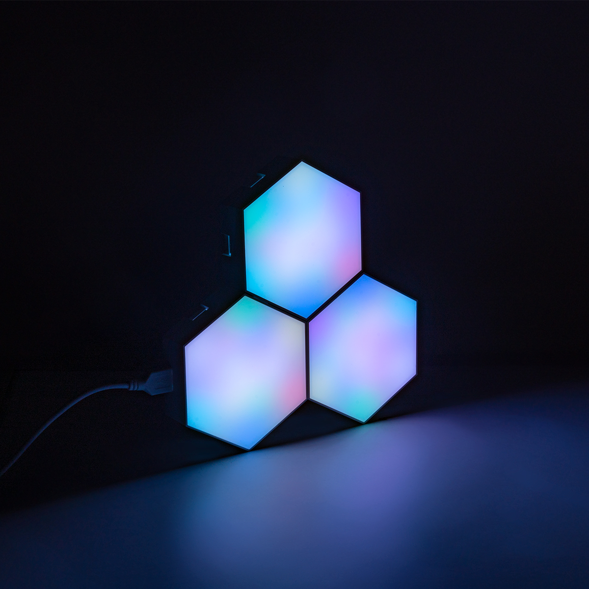 LEDTM® DIGIOCTA 90447 Σετ 3 Ψηφιακων LED RGB Φωτιστικών Κυψελών με Ψηφιακό Controller με WiFi Smart APP & Ασύρματο Χειριστήριο RF 2.4Ghz - LED SMD 5050 4.5W/Σετ 42PIXEL/Σετ 360lm/Σετ 120° DC 5V με USB 2.0 IP20 Πολύχρωμο RGB - Dimmable - Μ10.5 x Π10.5 x Υ3cm Ανά Κυψέλη - 2 Χρόνια Εγγύηση - Image 15