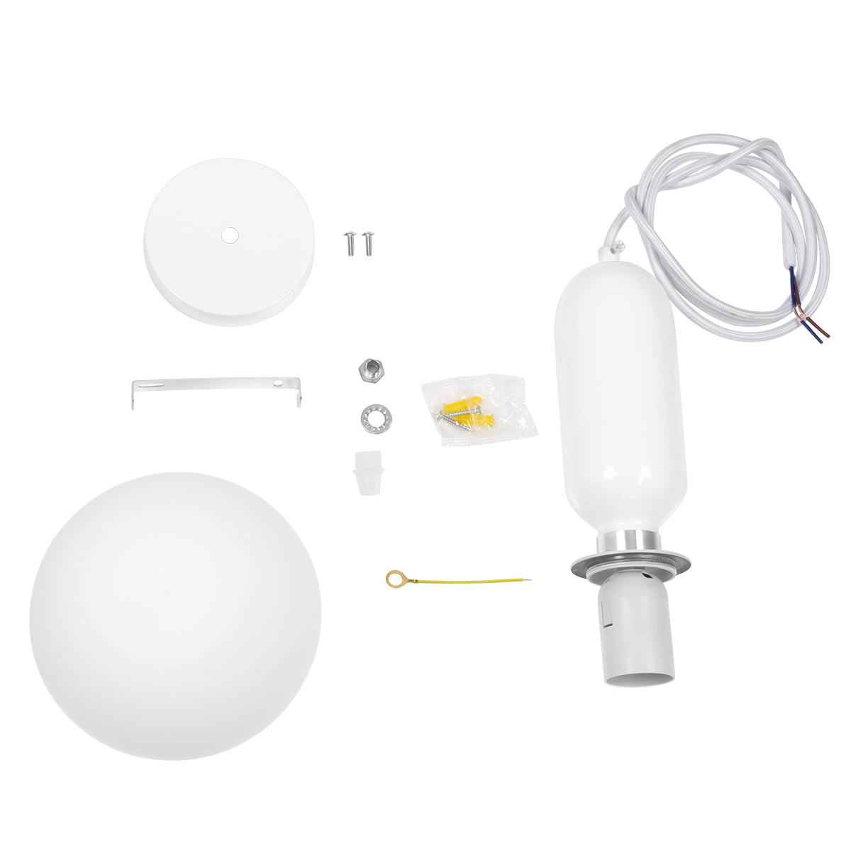 LEDTM® MAVERICK 00944 Μοντέρνο Κρεμαστό Φωτιστικό Οροφής με Ντουί 1 x E27 AC 220-240V IP20 - Λευκό - Μ15 x Π15 x Υ33cm - Image 9