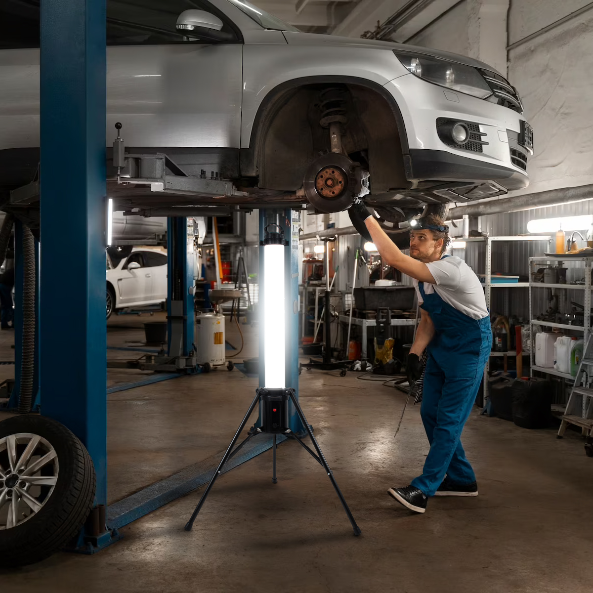LEDTM® WORKINGLIGHT 99051 Προβολέας Εργασίας με Τρίποδο LED 65W 6000lm 360° AC 220-240V Αδιάβροχο IP65 IK08 Ψυχρό Λευκό 6000K - Sanan SMD Chip - Λευκό Γαλακτερό - Μ70 x Π70 x Υ130cm - 3 Χρόνια Εγγύηση - Image 15