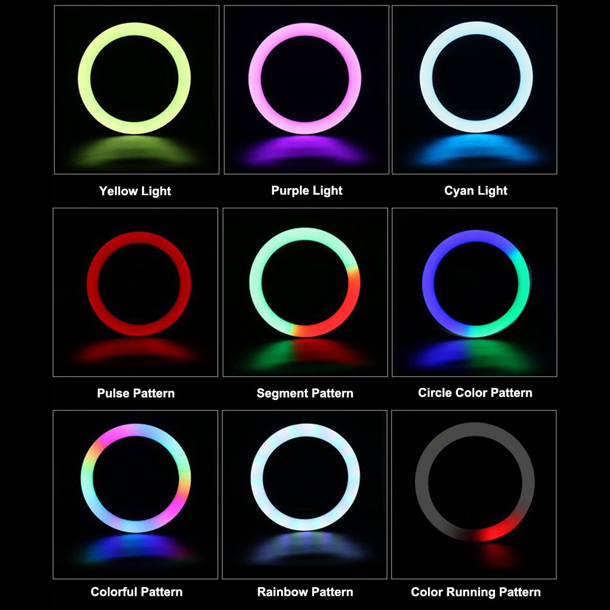LEDTM® 75805 Professional Digital Ring Light Φ46cm LED SMD 70W 7000lm 180° AC 230V με Καλώδιο Τροφοδοσίας Πρίζας - Ασύρματο Χειριστήριο RF 2.4Ghz Εναλλαγής Χρωμάτων & 3 Βάσεις Τηλεφώνου - Πολύχρωμο RGBW+WW Dimmable - Image 13