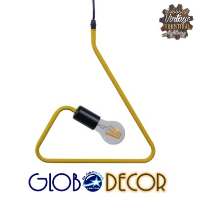 LEDTM® LIBBY 01097-1 Παιδικό Κρεμαστό Φωτιστικό Ανάρτηση Μονόφωτο 1 x E27 IP20 Κίτρινο Μέταλλο - Μ31 x Π31 x Υ16cm - Image 3