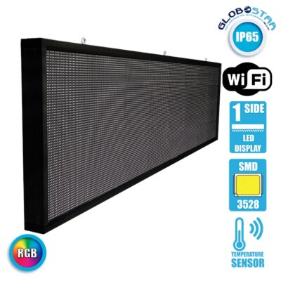 LEDTM®DISPLAY 90295 Κυλιόμενη Ψηφιακή Επιγραφή P10 Μονής Όψης LED AC 220-240V Αδιάβροχο IP65 RGBW - WiFi Control μέσω FK APP - Αισθητήρας Θερμοκρασίας & Υγρασίας - Μ264 x Π9 x Υ72cm - 2 Χρόνια Εγγύηση - Image 3
