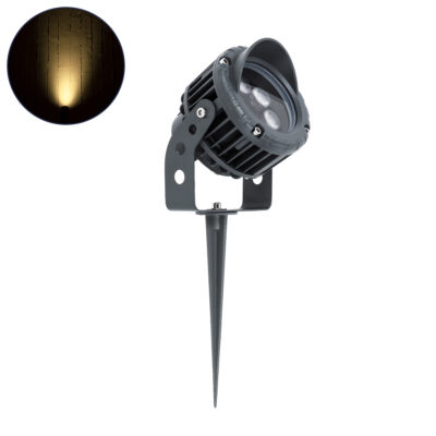 Alternative view of LEDTM® TREEVINA 90357 Φωτιστικό Σποτ με Αντιθαμβωτική Γρίλια για Φυτά - Δέντρα με Βάση Κήπου / Καρφωτό LED 6W 660lm 10° DC 24V Αδιάβροχο IP65 Θερμό Λευκό 2700K Dimmable - Bridgelux SMD Chip - Γκρι Ανθρακί - Μ13 x Π9.5 x Υ9.5cm - 3 Χρόνια Εγγύηση