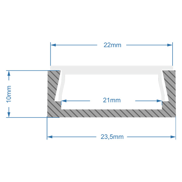 LEDTM® ALP-LINEAR ALIENA 70809-2M Επιφανειακό Προφίλ Αλουμινίου με Λευκό Γαλακτερό Πατητό Κάλυμμα για Ταινίες LED IP20 - Ασημί & Λευκό - Μ200 x Π2.4 x Υ1.1cm - Πακέτο 5 Τεμαχίων - Image 3