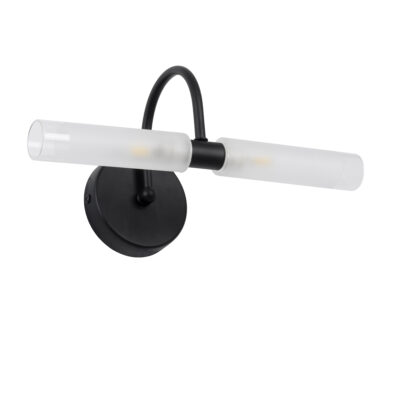 LEDTM® PAOLA 60416 Μοντέρνο Φωτιστικό Τοίχου - Απλίκα Καθρέπτη Μπάνιου - Πίνακα 2 x G9 270° AC 220-240V IP44 Μ31 x Π16 x Υ15cm - Μαύρο - 5 Χρόνια Εγγύηση - Image 3