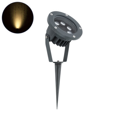 Alternative view of LEDTM® TREETZINA 90354 Φωτιστικό Σποτ για Φυτά - Δέντρα με Βάση Κήπου / Καρφωτό LED 6W 660lm 10° DC 24V Αδιάβροχο IP65 Θερμό Λευκό 2700K Dimmable - Bridgelux SMD Chip - Γκρι Ανθρακί - Μ14 x Π12.5 x Υ12.5cm - 3 Χρόνια Εγγύηση