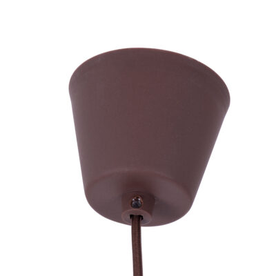 LEDTM® CABLITO 61561 Μοντέρνο Κρεμαστό Φωτιστικό Οροφής Μονόφωτο 1 x E27 Καφέ Σιλικόνης Ανάρτηση με Υφασμάτινο Καλώδιο Φ4 x Υ110cm - Image 3