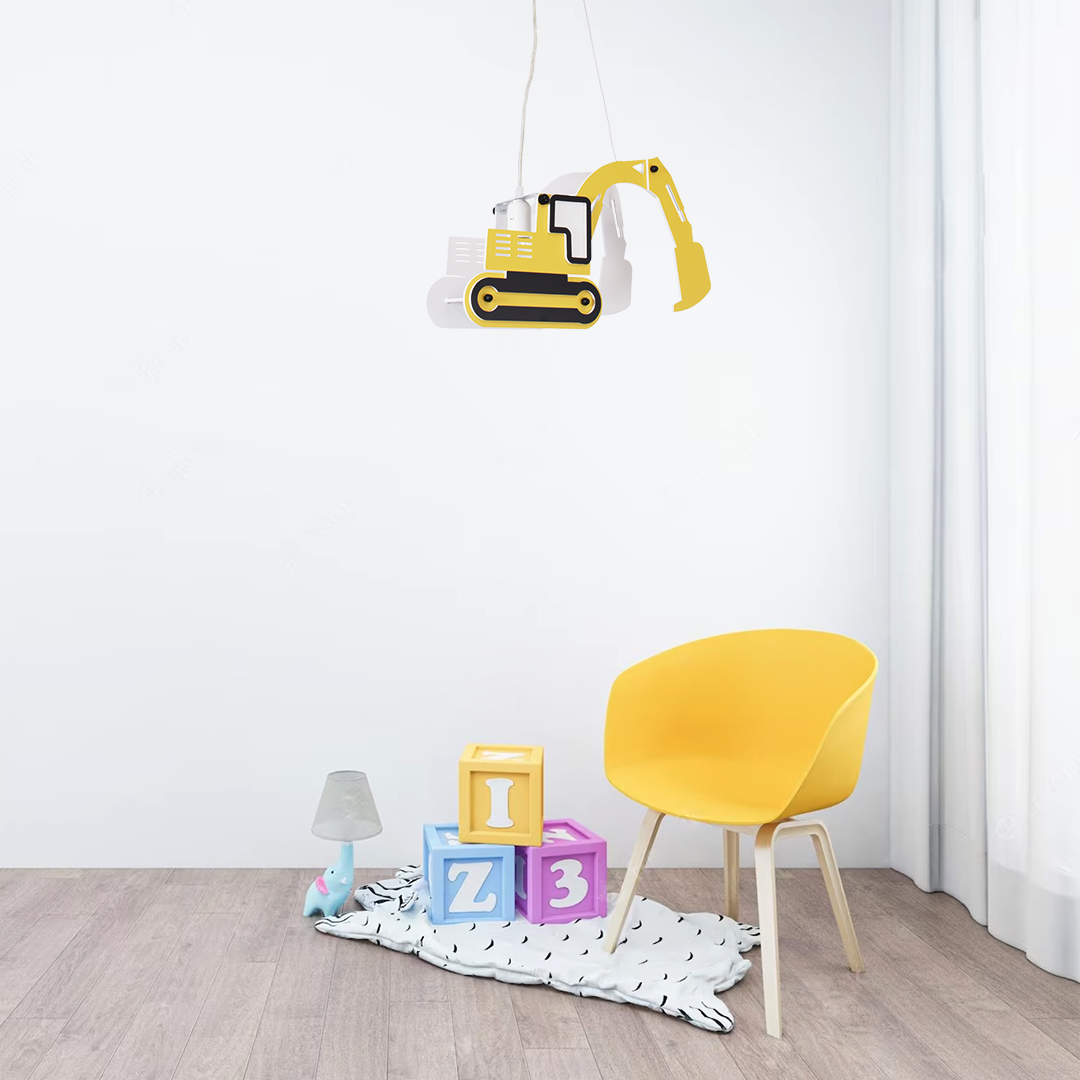LEDTM® EXCAVATOR 61579 Παιδικό Κρεμαστό Φωτιστικό Οροφής με Ντουί 1 x E27 AC 220-240V IP20 - Κίτρινο & Μαύρο - Μ45 x Π15.5 x Υ27cm - Image 14